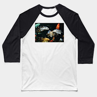 Koi Carp and Goldfish in Hands-on Pool in Besançon Citadel Baseball T-Shirt